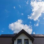 Photovoltaic panels on the house roof